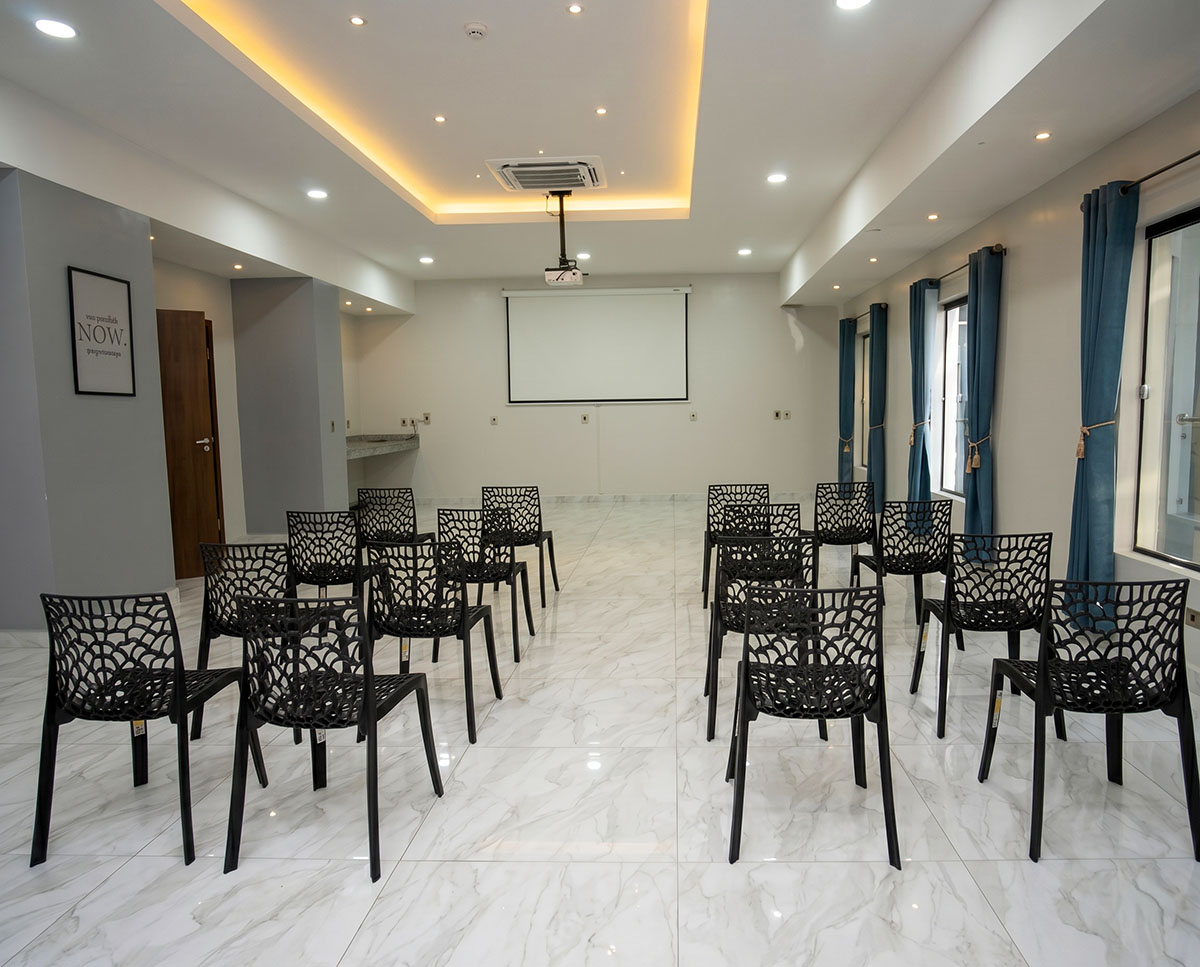 Espaço preparado para eventos no Los Olivos Hotel